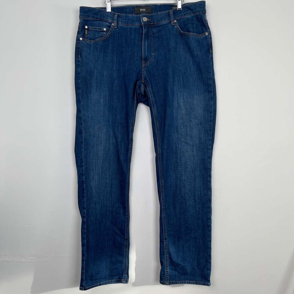 BRAX Cooper Denim Mens Regular‎ Fit Jeans Medium Wash Size 38x32